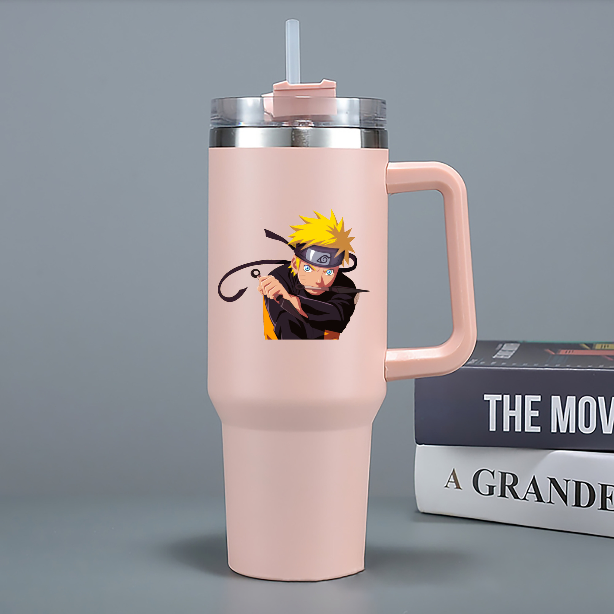 （画像用） NARUTO -ナルト- うずまき ナルト Uzumaki Naruto 1200mL車用タンブラー - クリスタルステッカー（プラスチックストロー付き）